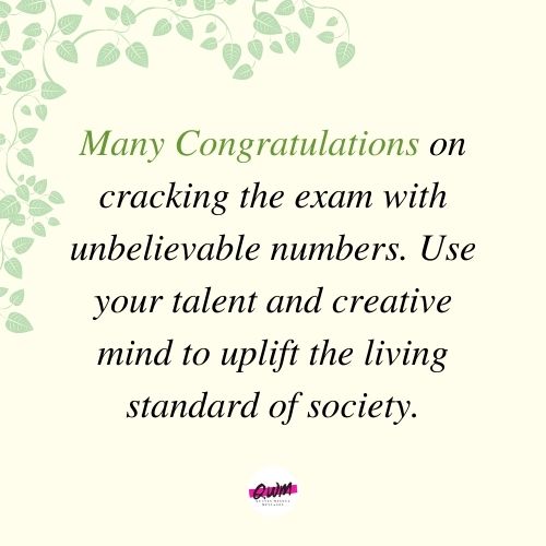 Congratulation Messages on Exam Result