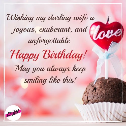 Romantic Happy Birthday Status for Wife