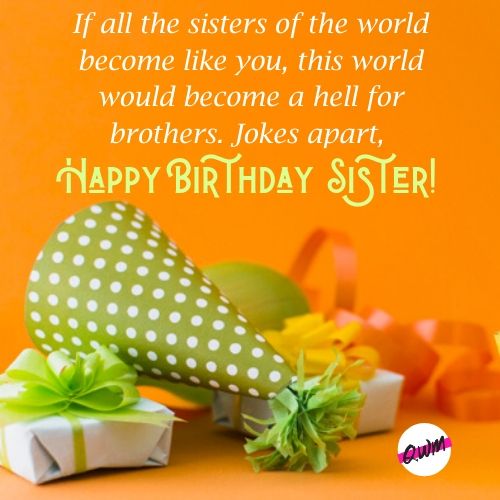 Birthday Messages for Sister in English