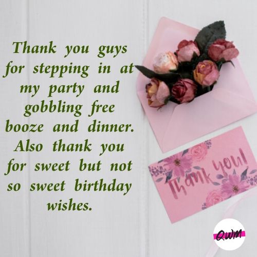 Funny Thank You Messages for Birthday Wishes