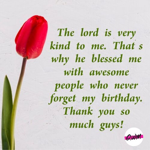Religious Thank You Messages for Birthday Wishes