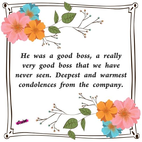 Condolence Messages for Boss