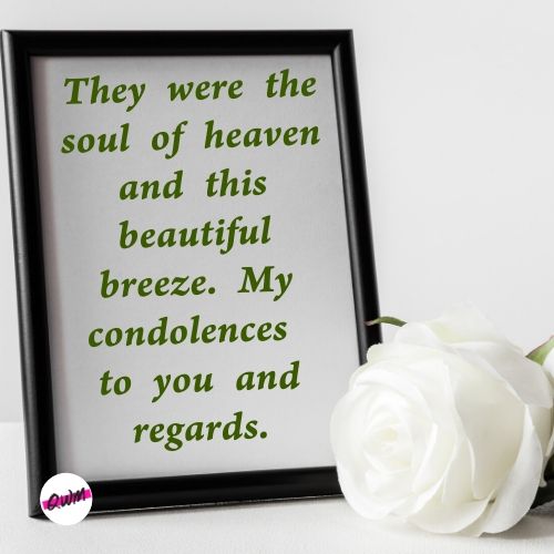 heartfelt condolence message on death