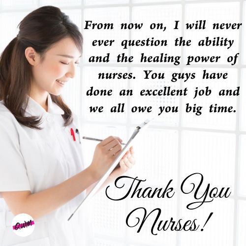 Thank You Messages for Nurses