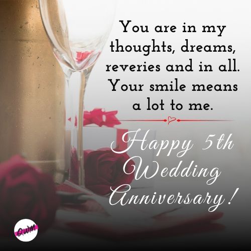 5th wedding anniversary for wife