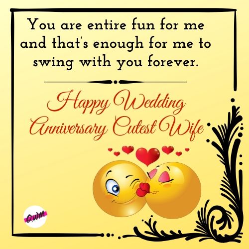Funny Wedding Anniversary Wishes for Wife