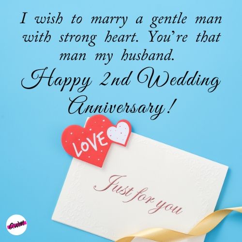 2nd wedding anniversary for husband