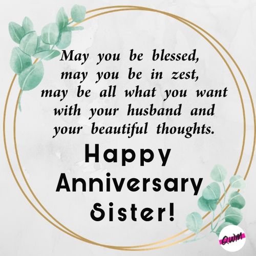 Happy Wedding Anniversary Wishes for Sister