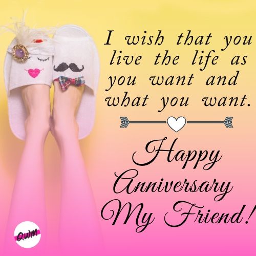 Best Wedding Anniversary Wishes for Friend 