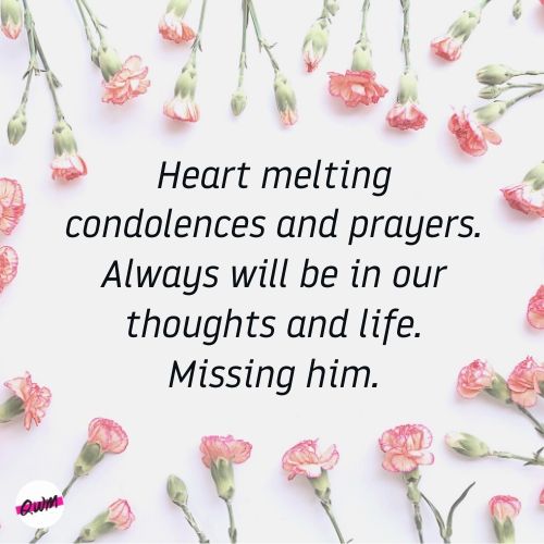 Short Sympathy Messages for card