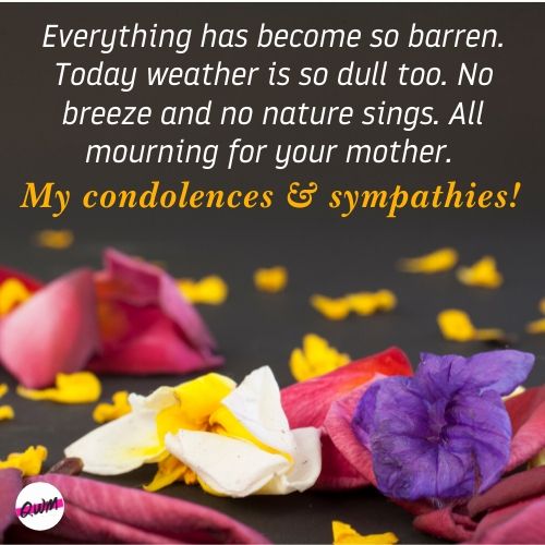 sympathy messages for loss of mother