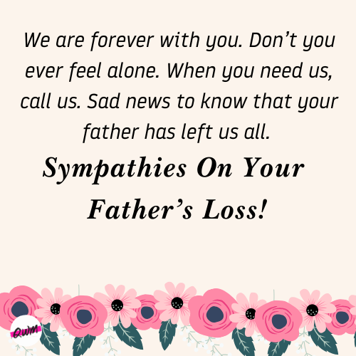 Sympathy Messages Loss of Father