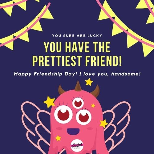 Cute Monster Best Friendship Day Card