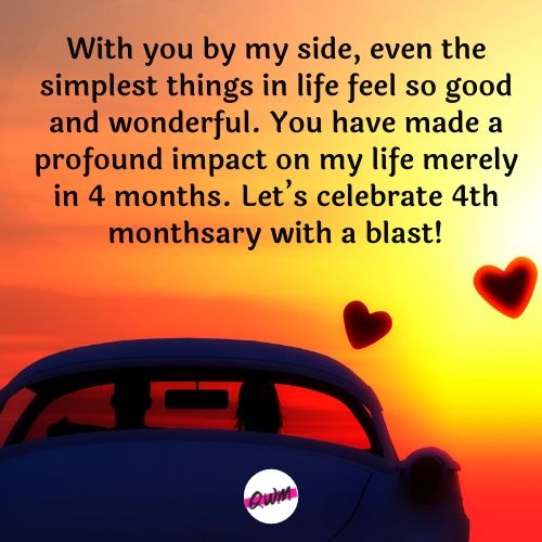 Happy 4th Monthsary Wishes for Her