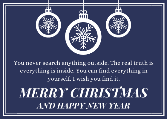 Merry Christmas and New Year Greetings