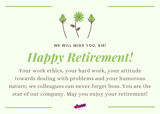 Retirement Messages for Boss