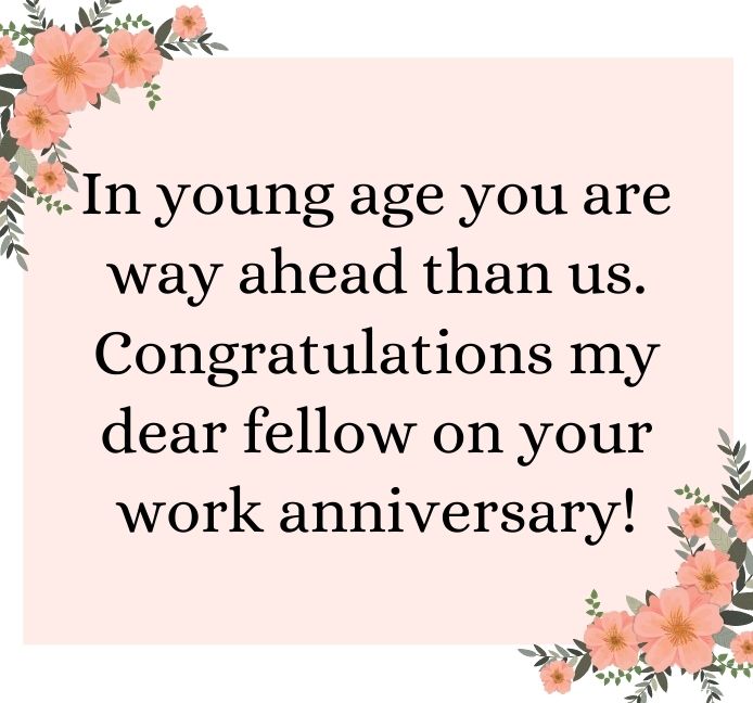 Work Anniversary Wishes To Colleagues 