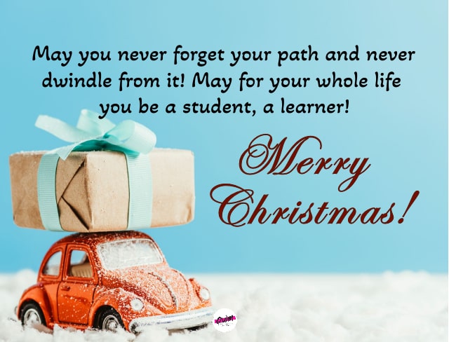 Merry Christmas wishes for students