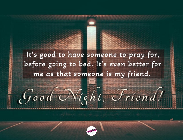 Good Night Prayer Message for Friend