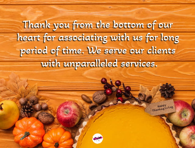 Thanksgiving Messages for Clients and Customers