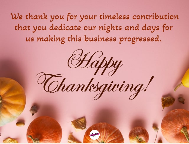 Thanksgiving Messages for Employee and Staff