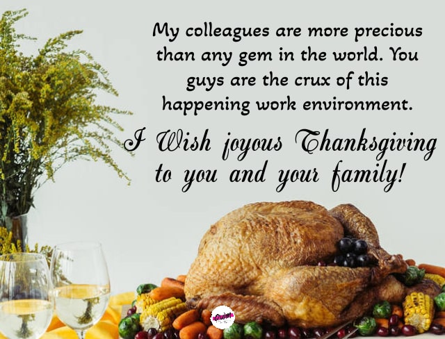 Happy Thanksgiving Wishes to Colleagues