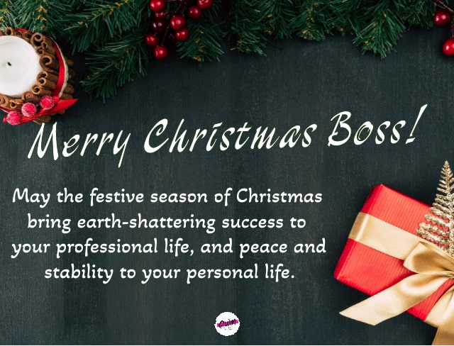 Merry Christmas Wishes for Boss