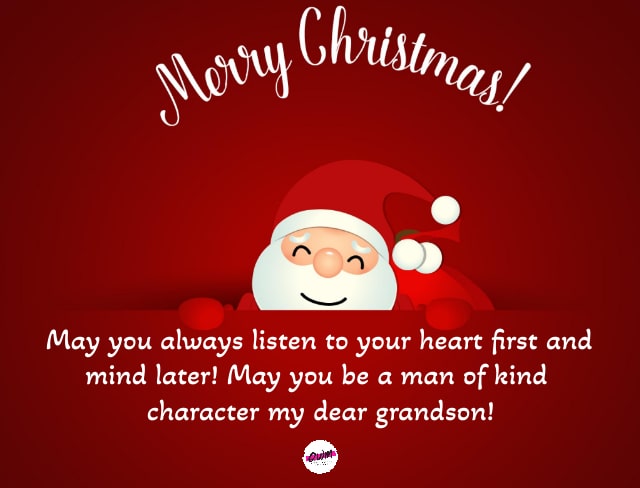 christmas messages for grandson