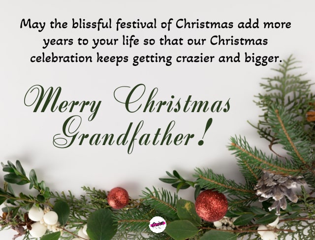 Merry Christmas Wishes for Grandfather