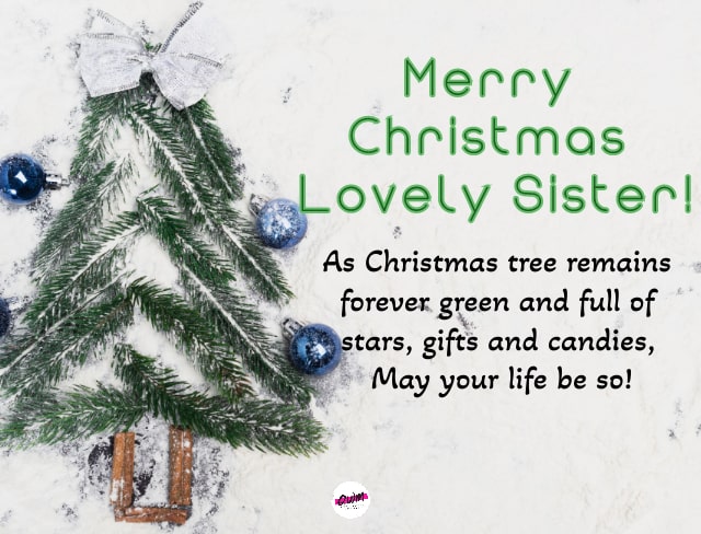Merry Christmas Greetings for Sister 