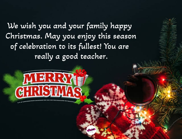 Merry Christmas Wishes For Teachers From Parents 