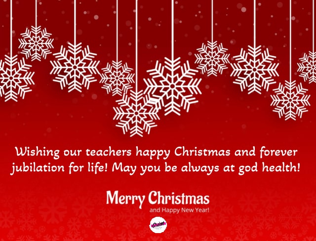 Merry Christmas Wishes For Teachers From Students