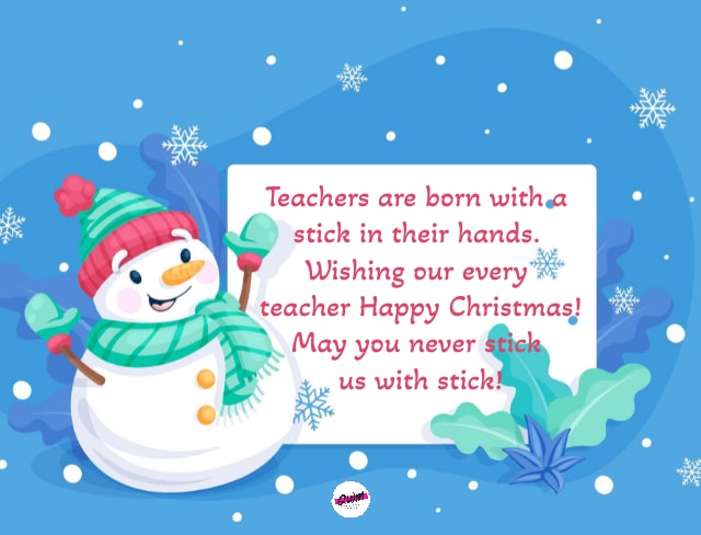 Funny Christmas Messages for Teachers