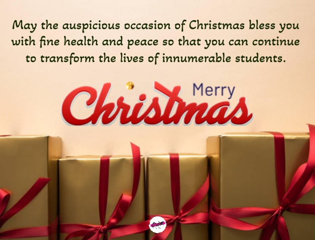 Merry Christmas Wishes For Teachers
