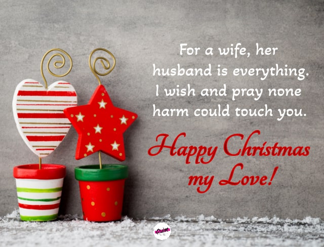 Merry Christmas Greetings For Husband From Wife