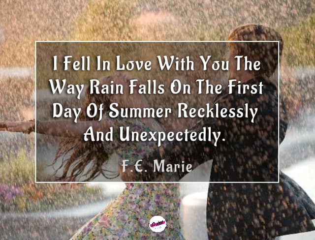 love quotes on rain for her