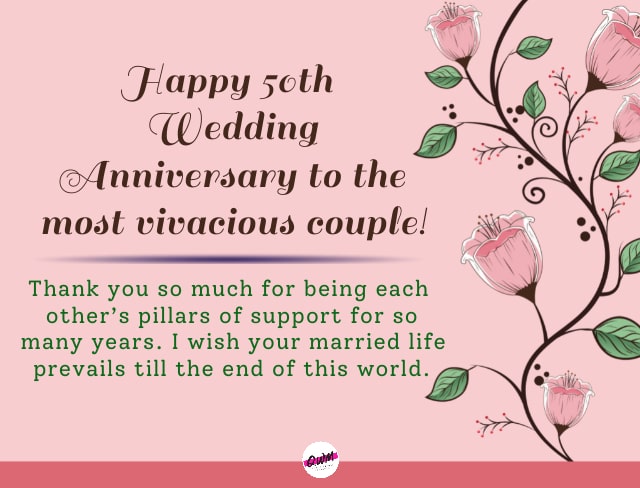 50th Wedding Anniversary Wishes