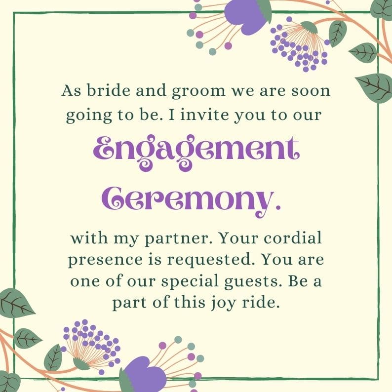 Engagement Invitation from Bride and Groom 