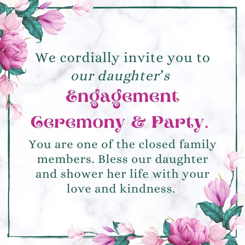 Engagement Invitation Messages from Parents 