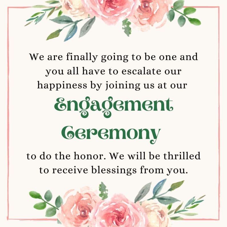 60 Engagement Invitation Messages| Invitation for Engagement