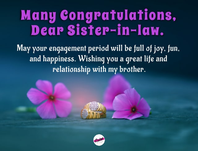 Engagement Wishes for Sister-in-law