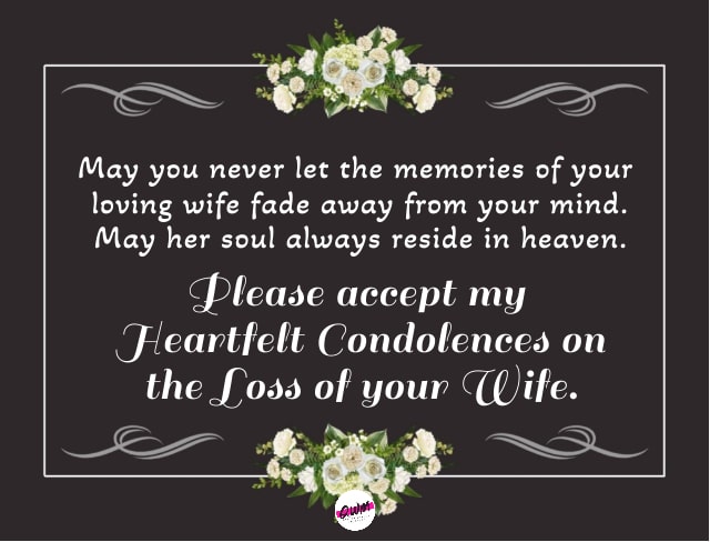 Condolence Message On Death Of Wife