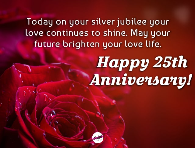 Silver Jubilee Anniversary Wishes