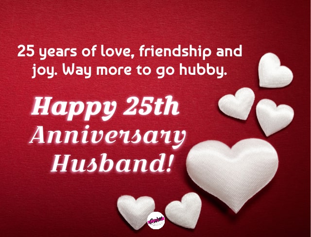 25th Anniversary Wishes for Husband