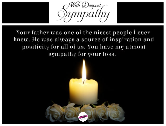 Sympathy Message for Loss of Father