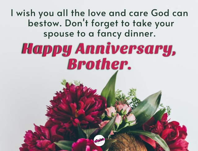 1st Wedding Anniversary Wishes for Brother