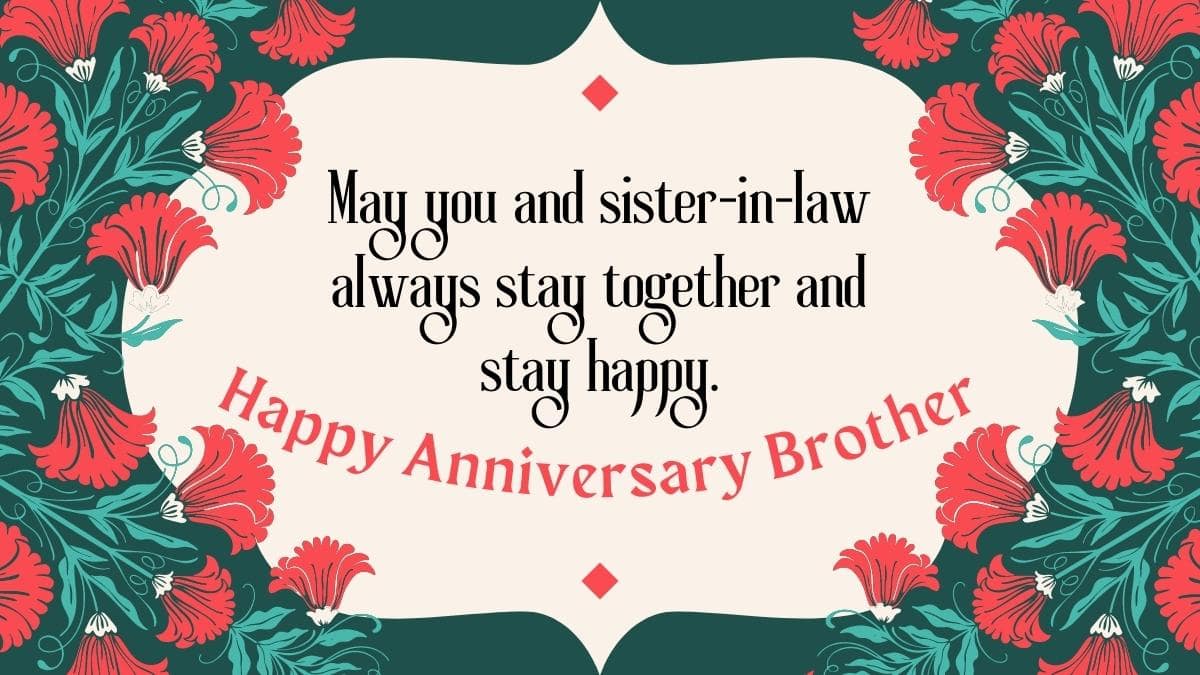 80+ Wedding Anniversary Wishes for Brother & Sister-in-Law