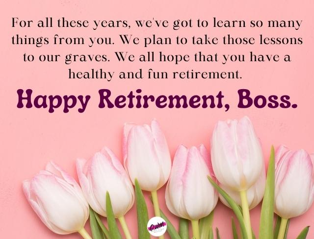 Retirement Wishes for Boss 