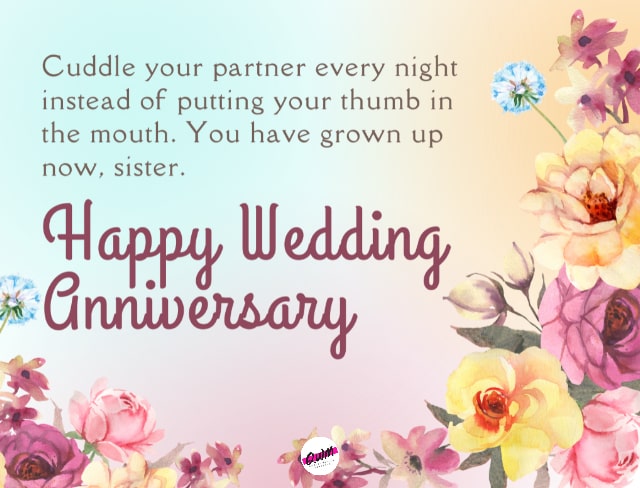 60+ Heartfelt Wedding Anniversary Wishes for Sister