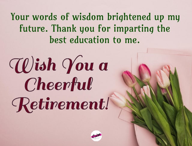Retirement Messages for Teachers